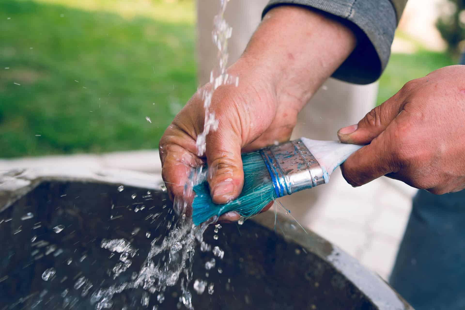 hard geworden verfkwasten