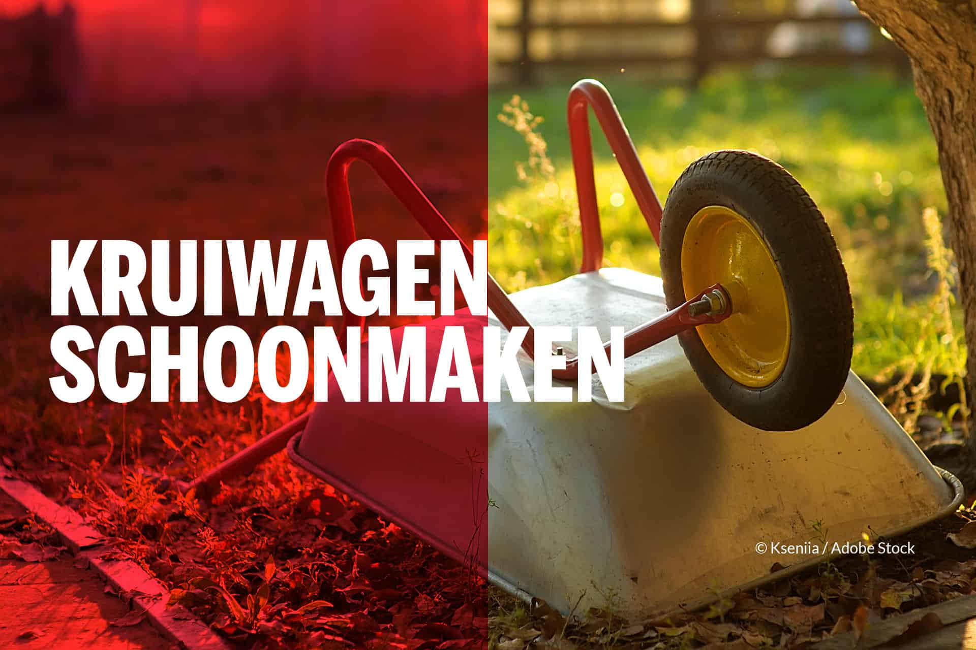 kruiwagen schoonmaken