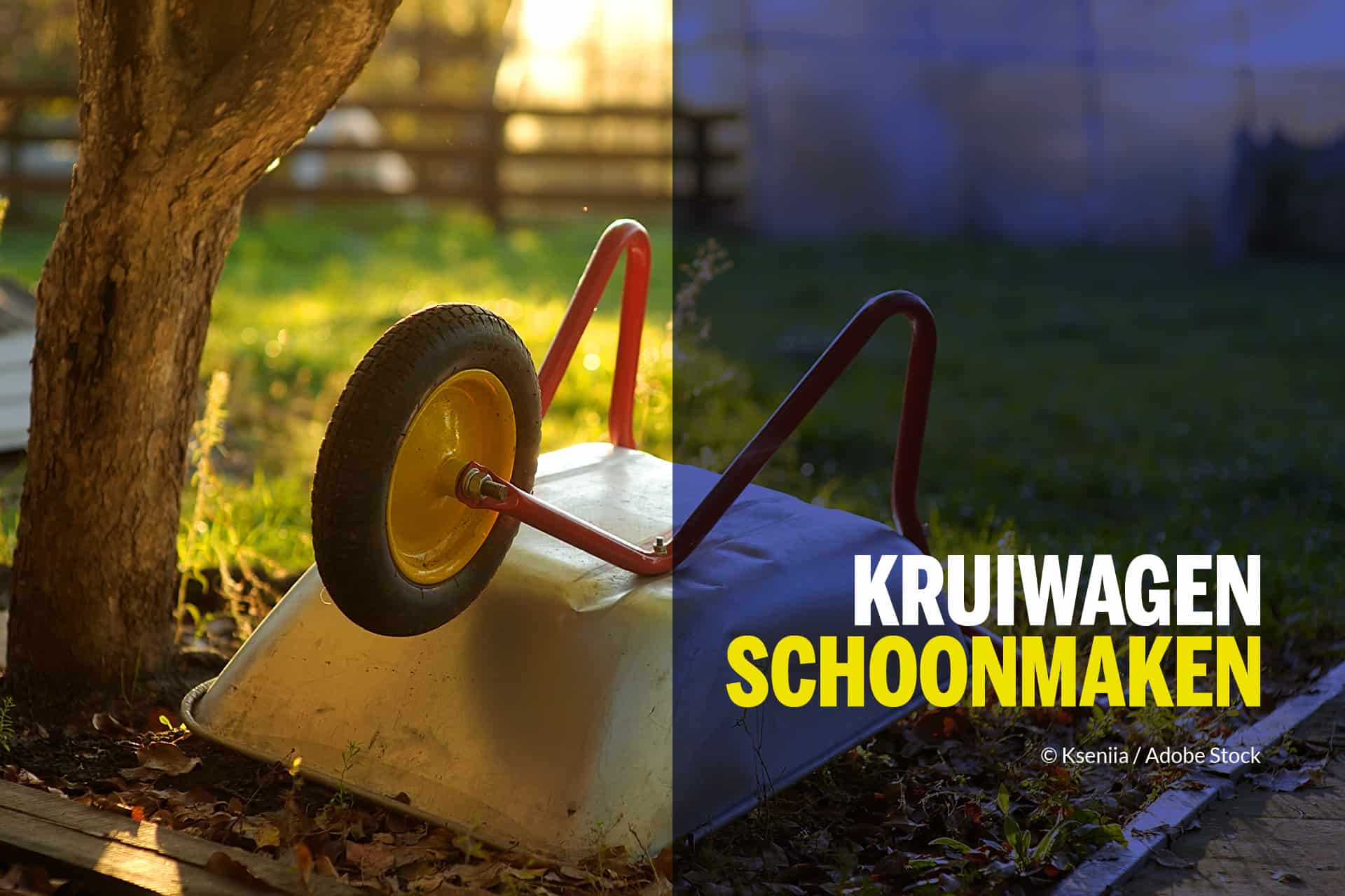 kruiwagen schoonmaken