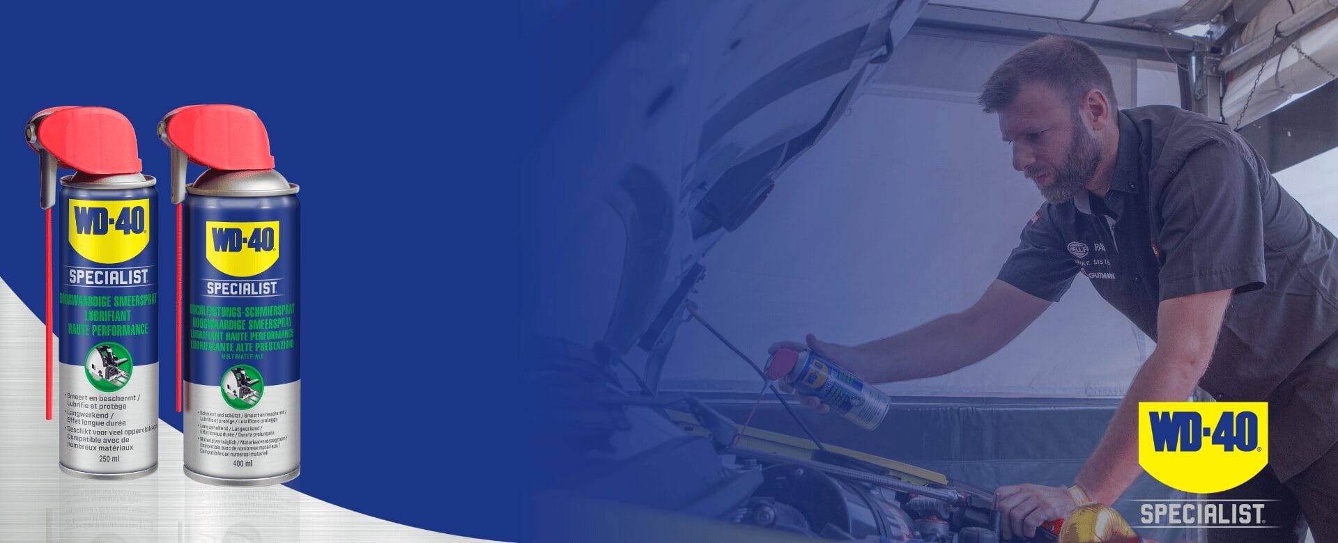 WD-40 Specialist Hoogwaardige Smeerspray banner